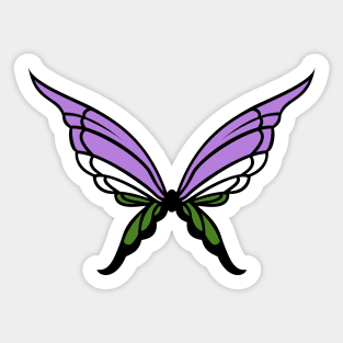 Gender Queer Butterfly Sticker